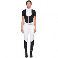 Cavalleria Toscana Competition Shirt Women REVO Pleated Cotton Bib Tech FW22, short-sleeved Cavalleria Toscana Competition Shirt Women REVO Pleated Cotton Bib Tech FW22, short-sleeved