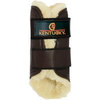 Kentucky Horsewear Brushing Boots Leather Rear