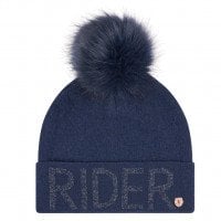 Imperial Riding Women's Beanie IRHRider Chic FW22, knitted cap, removable fur pompom
