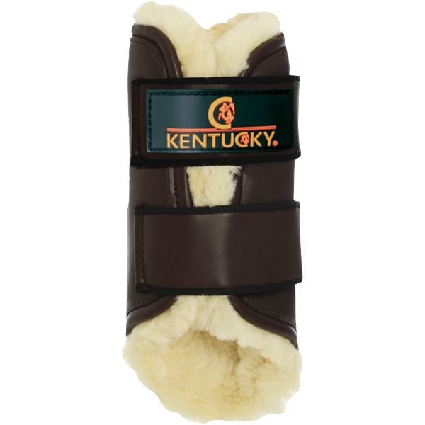 Kentucky Horsewear Brushing Boots Leather Rear