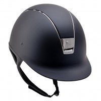 Samshield Riding Helmet Classic SM, Dressage Cut, Trim + Blason chrm silver, 5 Sw