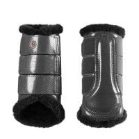 Equestrian Stockholm Brushing Boots Dark Sky, with Faux Fur