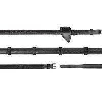 Dyon Rubber Reins HC with Seven Leather Bars