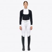 Cavalleria Toscana Show Shirt Ladies REVO Pleated Cotton Bib Tech FW22, long-sleeved 