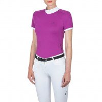 Equiline Competition Shirt Women's Cyanc SS22, Show Polo, Short Sleeve