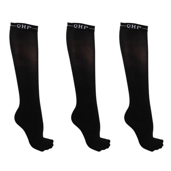 QHP Riding Socks Color, Knee Socks, Set of 3