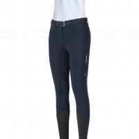 Equiline Women's Breeches Efide FW22, Full Seat, Leather Trim, Imitation Leather Equiline Women's Breeches Efide FW22, Full Seat, Leather Trim, Imitation Leather