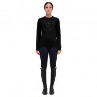 Cavalleria Toscana Women's Sweater Cashmere Blend CT Jacquard Orbit FW22 Cavalleria Toscana Women's Sweater Cashmere Blend CT Jacquard Orbit FW22