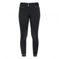 Cavalleria Toscana Ladies Riding Breeches Silicone Print CT Logo Riding FW22, Knee-Grip Cavalleria Toscana Ladies Riding Breeches Silicone Print CT Logo Riding FW22, Knee-Grip