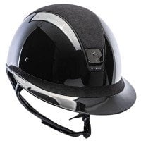 Samshield Riding Helmet Glossy Miss Shield, Top+FB Alct, Trim matt, 5 Sw hematite, Blazon blk chrm