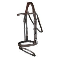Dyon Flat Leather Bridle with Snap Hooks WC