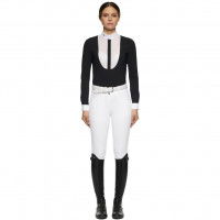 Cavalleria Toscana Women's Competition Shirt Lacey Drop Bib L/S FW22, Competition Blouse, Long-Sleeved Cavalleria Toscana Women's Competition Shirt Lacey Drop Bib L/S FW22, Competition Blouse, Long-Sleeved