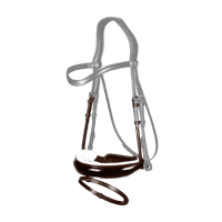Dyon Noseband for Caveson Special Patent Large Crank Flash NEC with White Lining