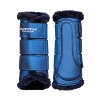Equestrian Stockholm Brushing Boots Blue Meadow, with Synthetic Fur