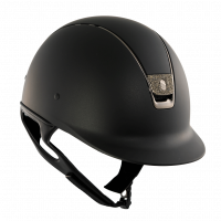 Samshield Riding Helmet Classic Shadow Matt, Trim black chrome, Blazon Crystal Fabric Metal Eclipse